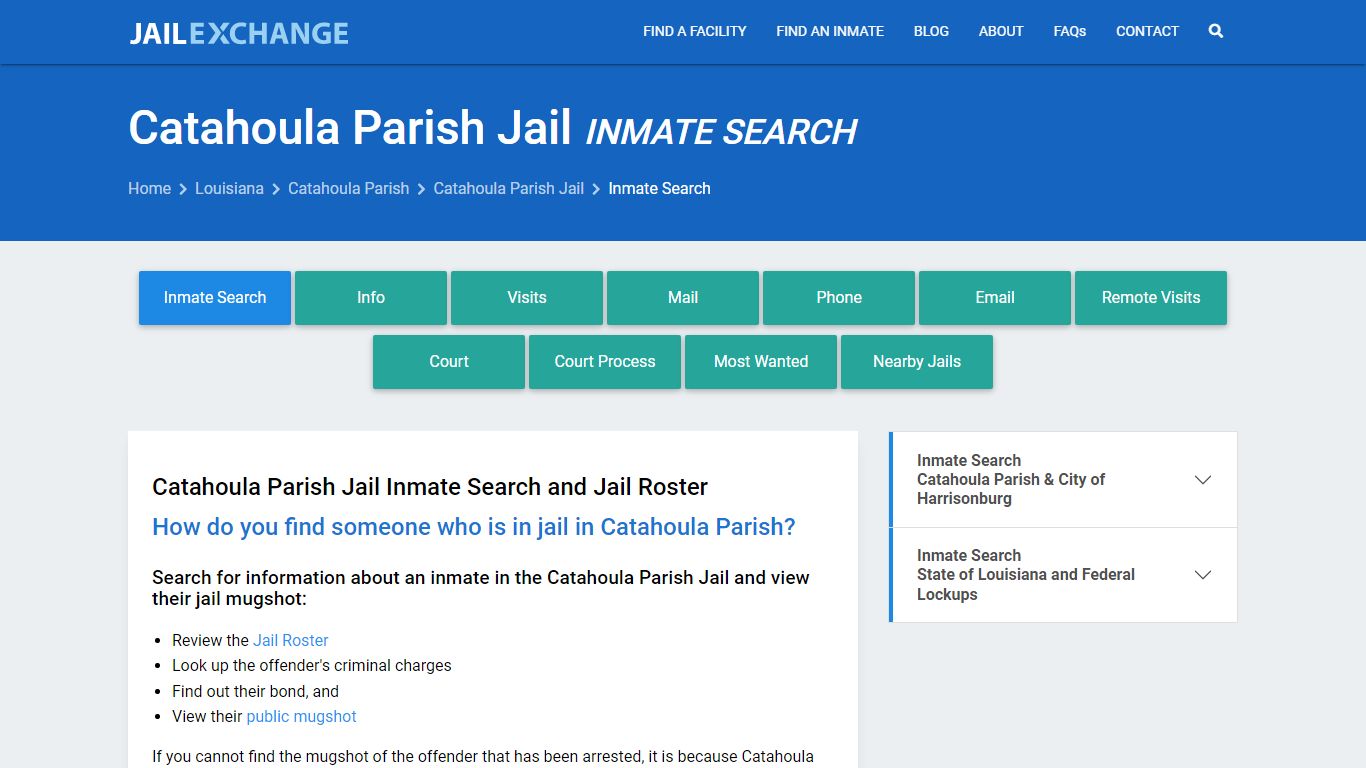 Inmate Search: Roster & Mugshots - Catahoula Parish Jail, LA